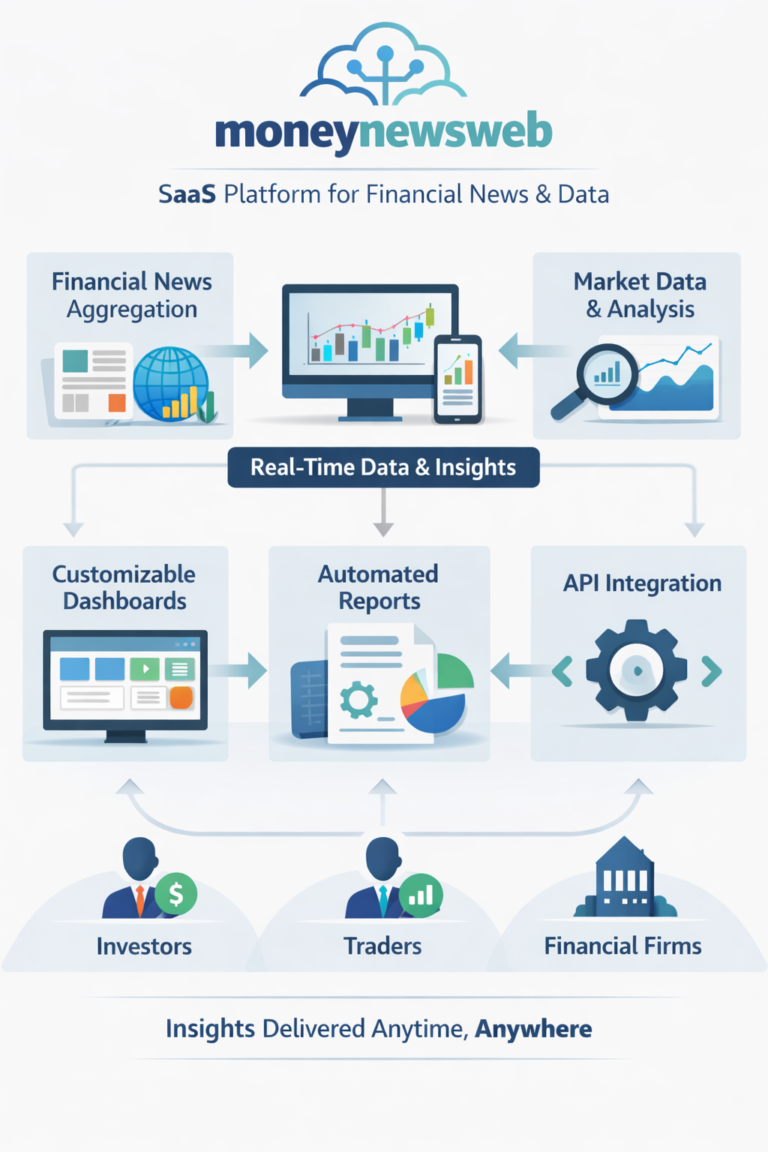 moneynewsweb modern SAAS finance platform concept with analytics dashboards and digital growth